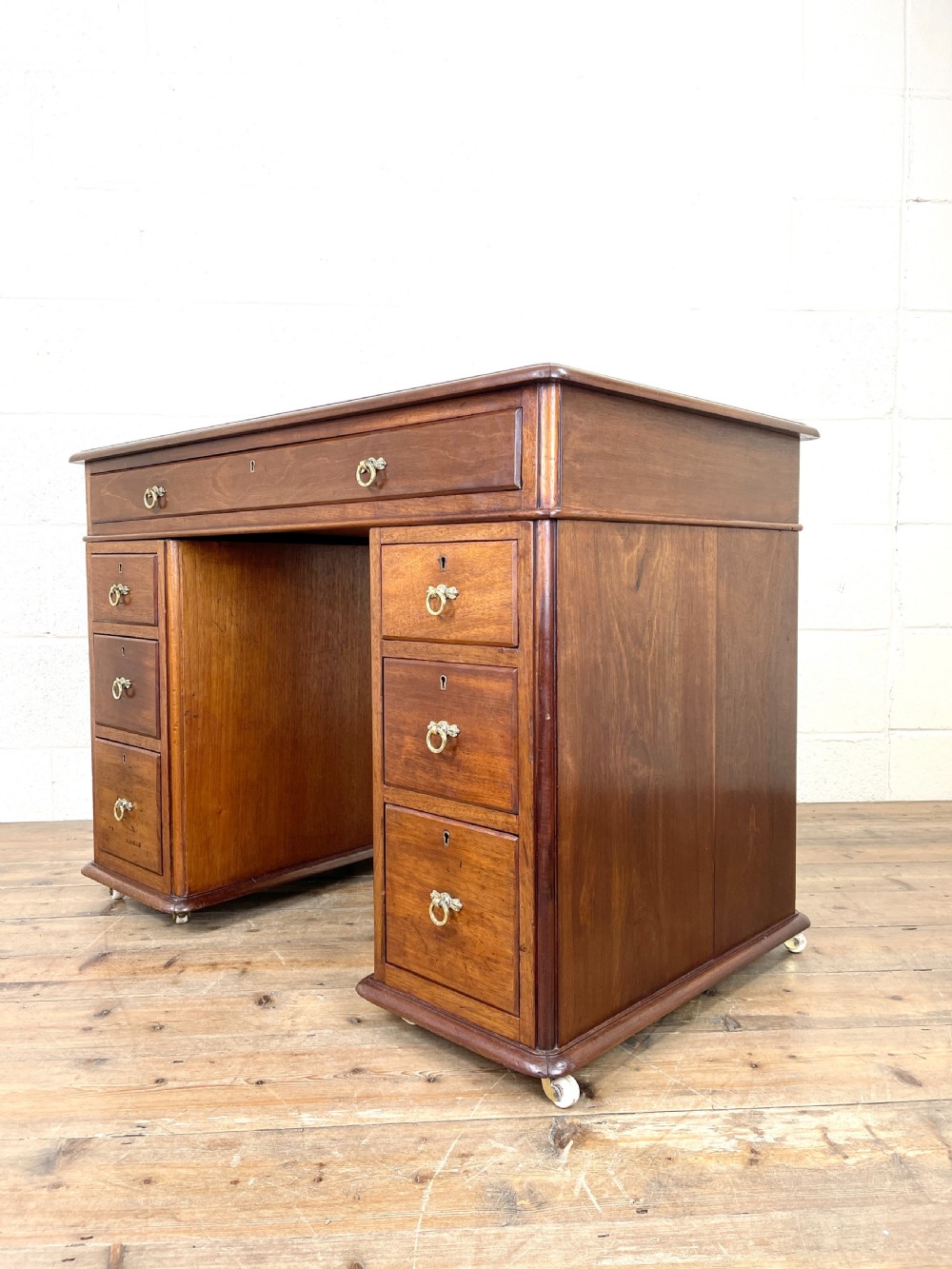 Small Antique Mahogany Knee Hole Desk  View VI