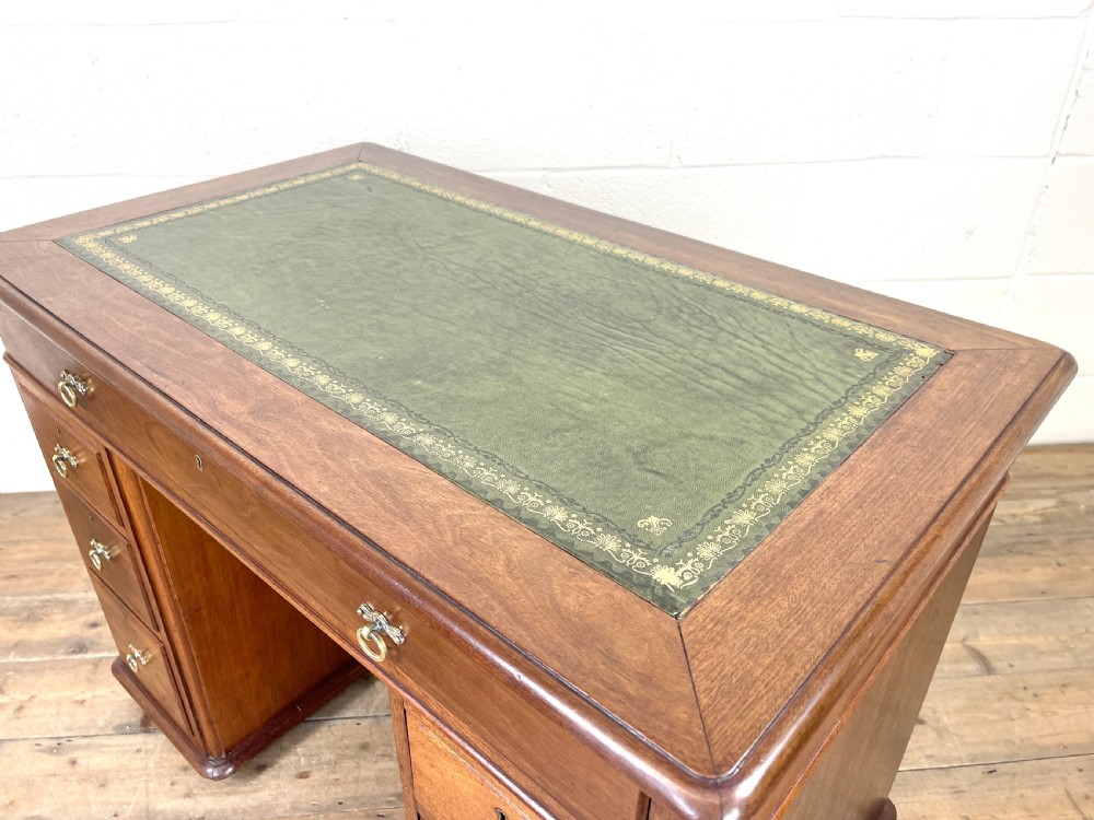 Small Antique Mahogany Knee Hole Desk  View VIII
