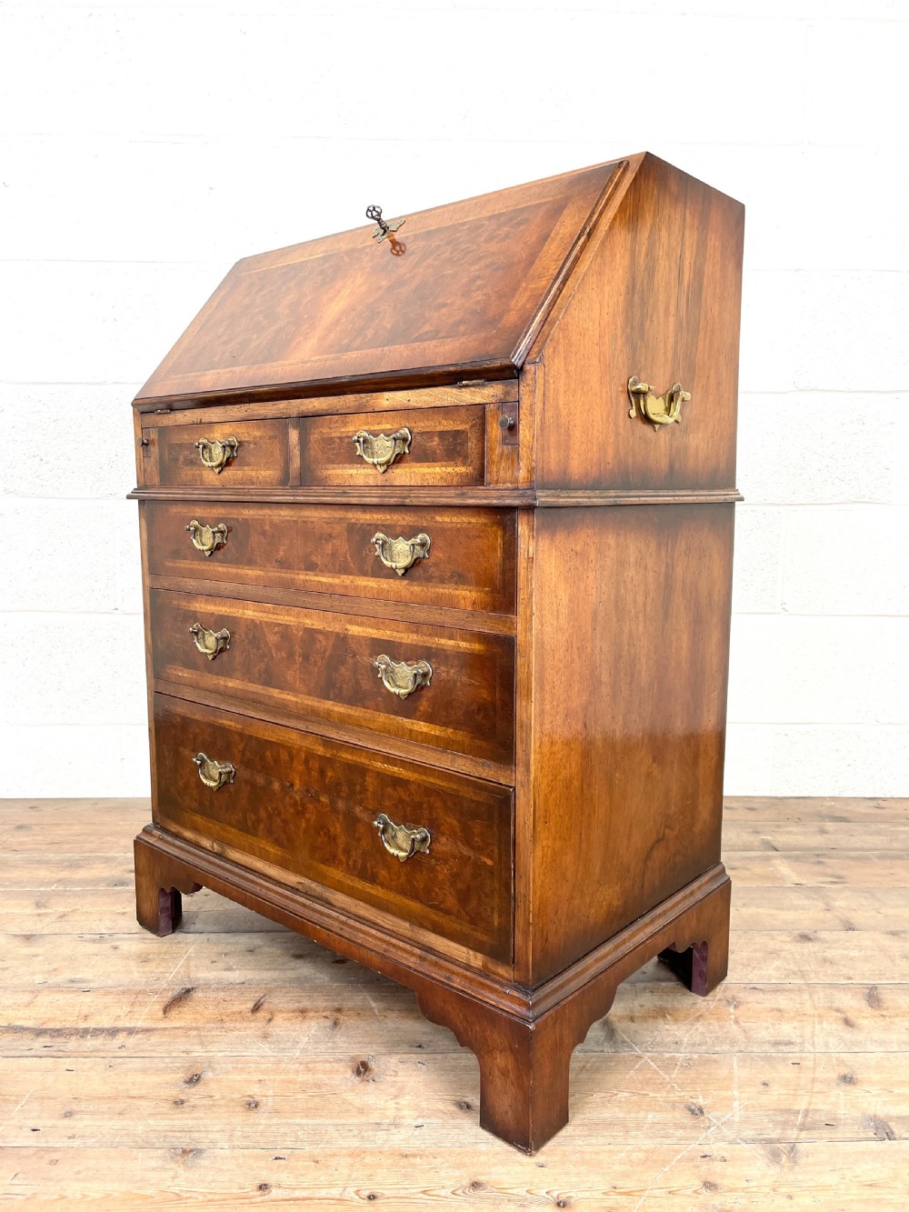 20th Century Walnut Bureau  View VIII