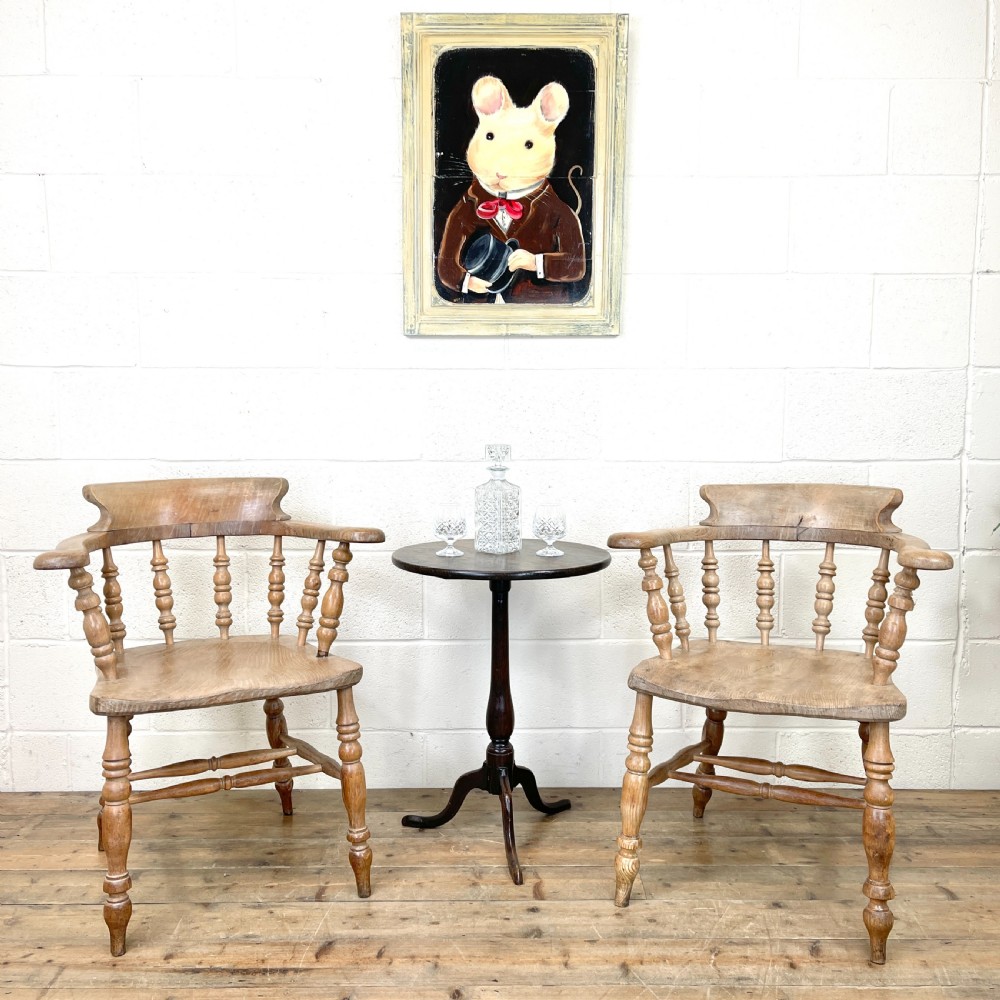 Pair of Antique Smoker’s Bow Chairs  View II