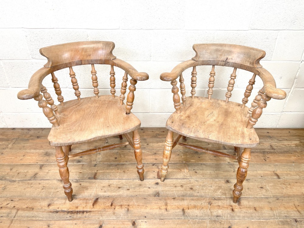 Pair of Antique Smoker’s Bow Chairs  View III