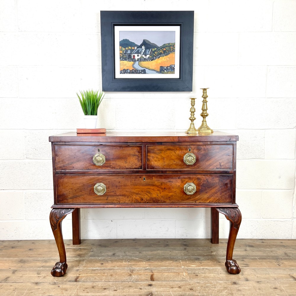Antique Queen Anne Style Mahogany Side Table View II
