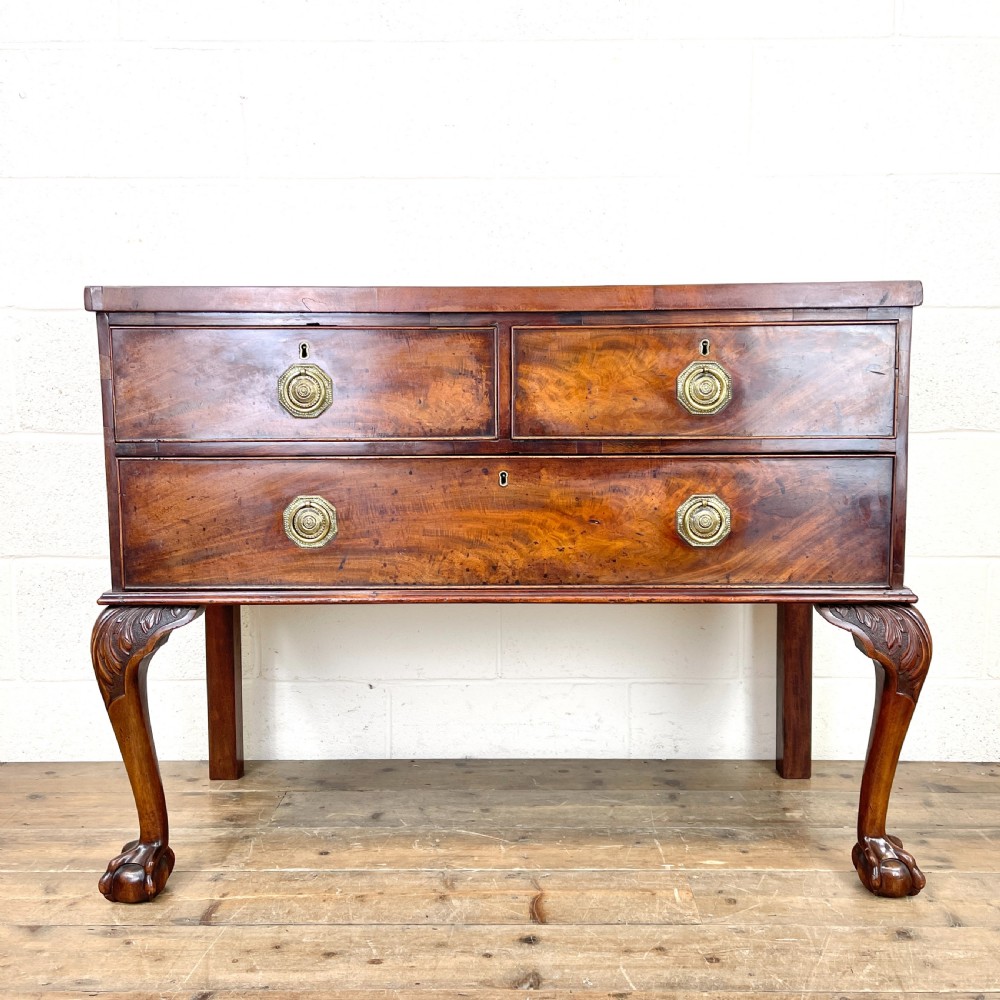 Antique Queen Anne Style Mahogany Side Table