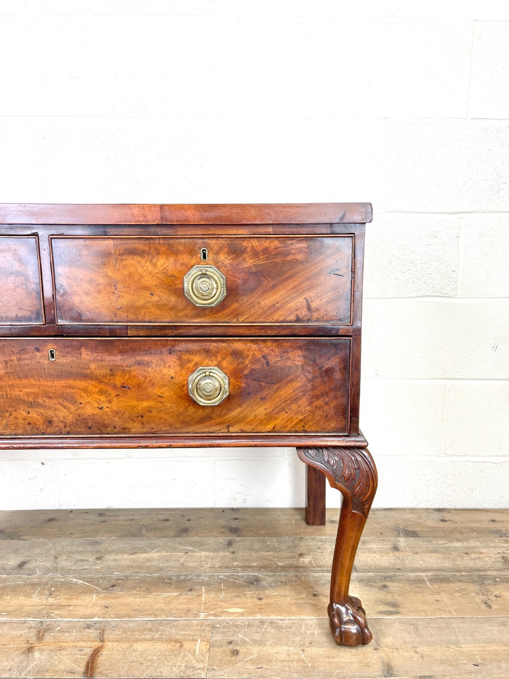 Antique Queen Anne Style Mahogany Side Table View III