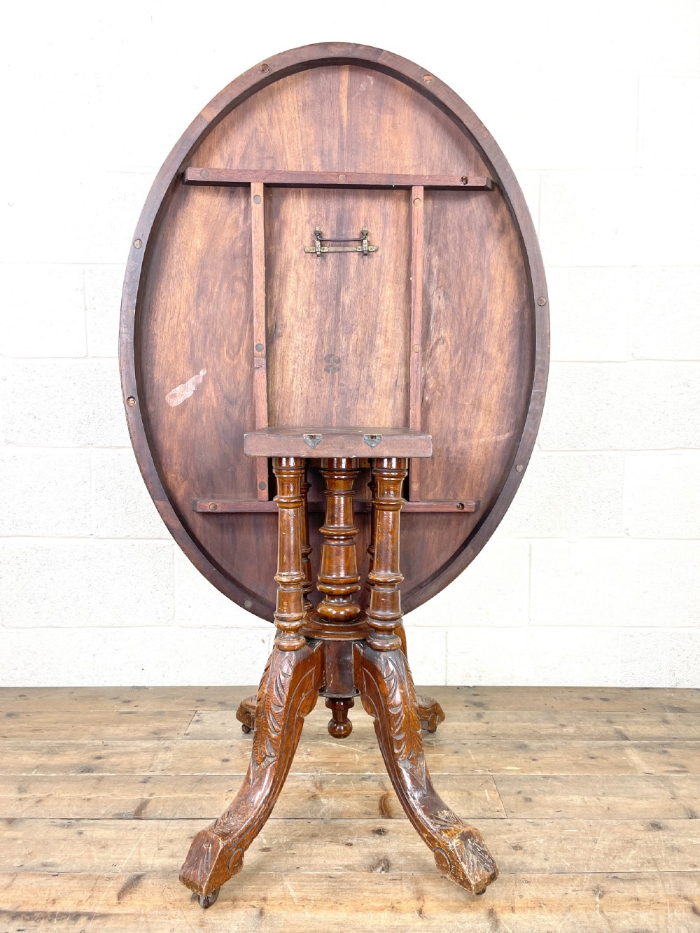 Victorian Walnut Inlaid Tilt Top Centre Table View VIII