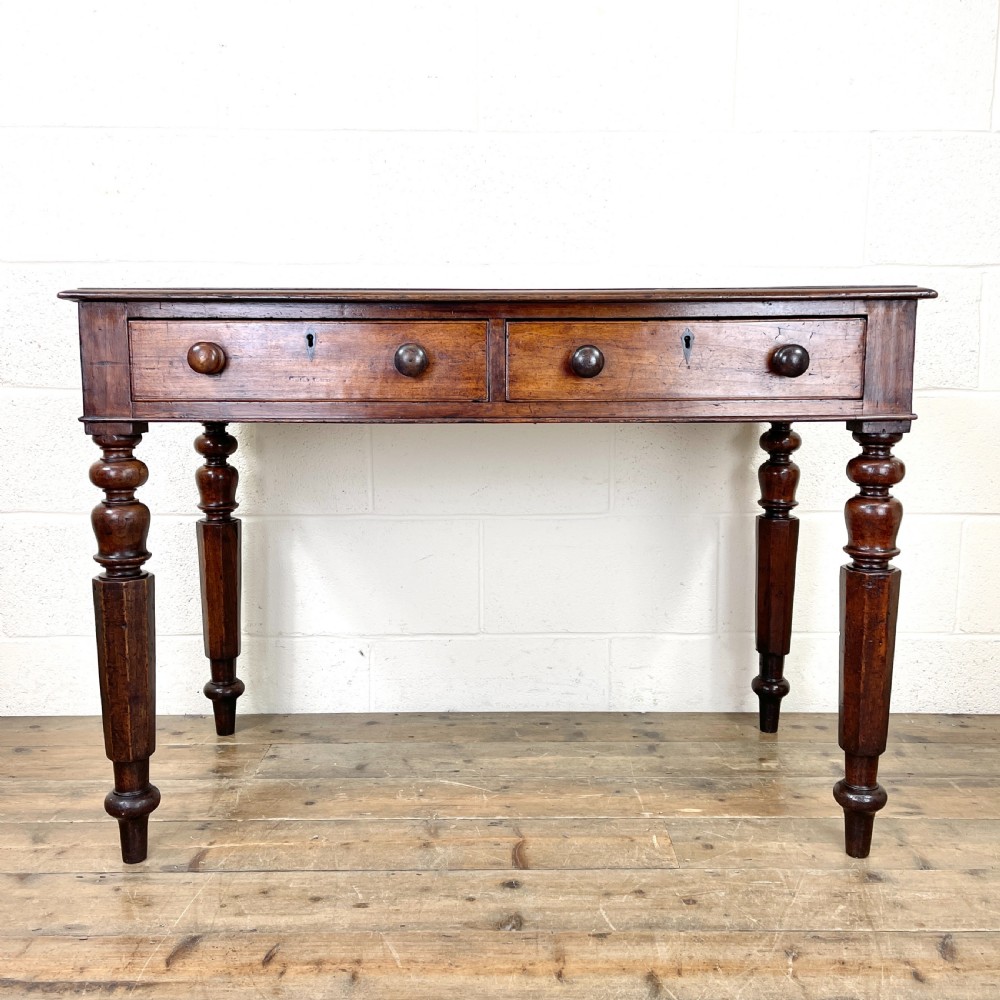 Victorian Mahogany Side Table with Two Drawers