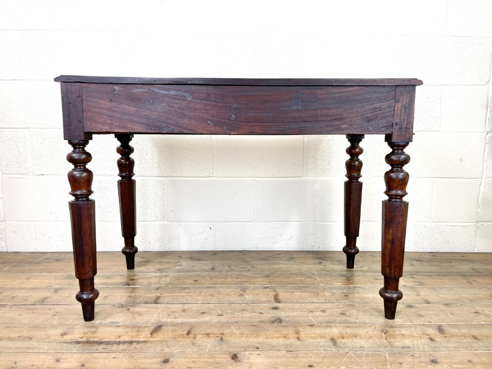 Victorian Mahogany Side Table with Two Drawers View IX