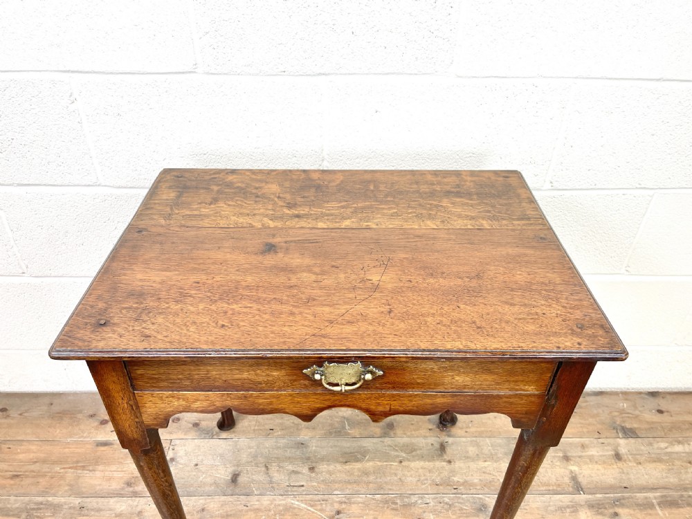 Small 18th Century Antique Oak Side Table View IV