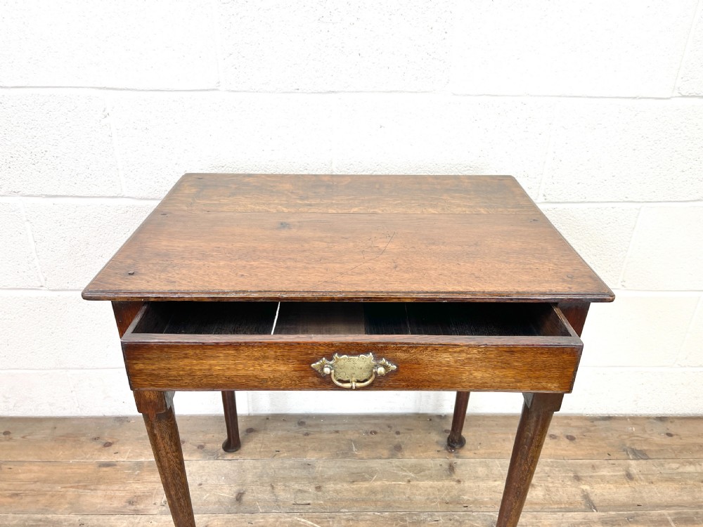 Small 18th Century Antique Oak Side Table View V
