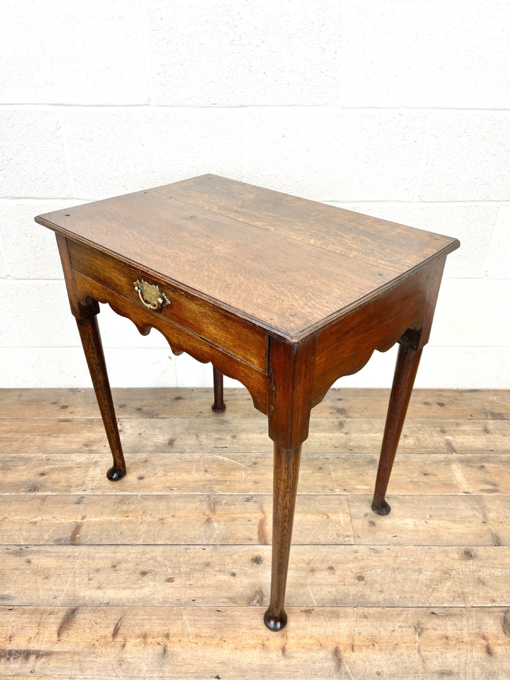 Small 18th Century Antique Oak Side Table View VII