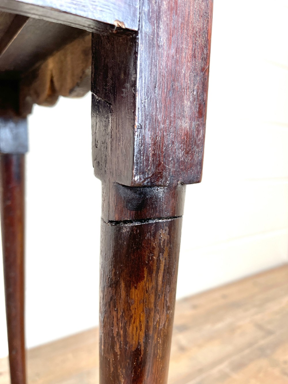 Small 18th Century Antique Oak Side Table View X