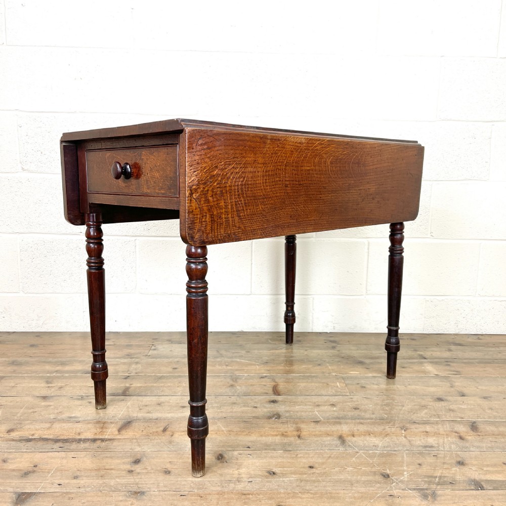 Antique 19th Century Welsh Oak Pembroke Table 