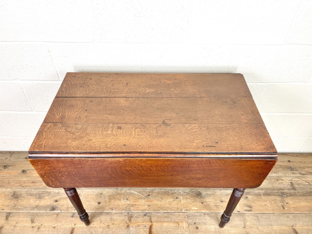 Antique 19th Century Welsh Oak Pembroke Table  View III
