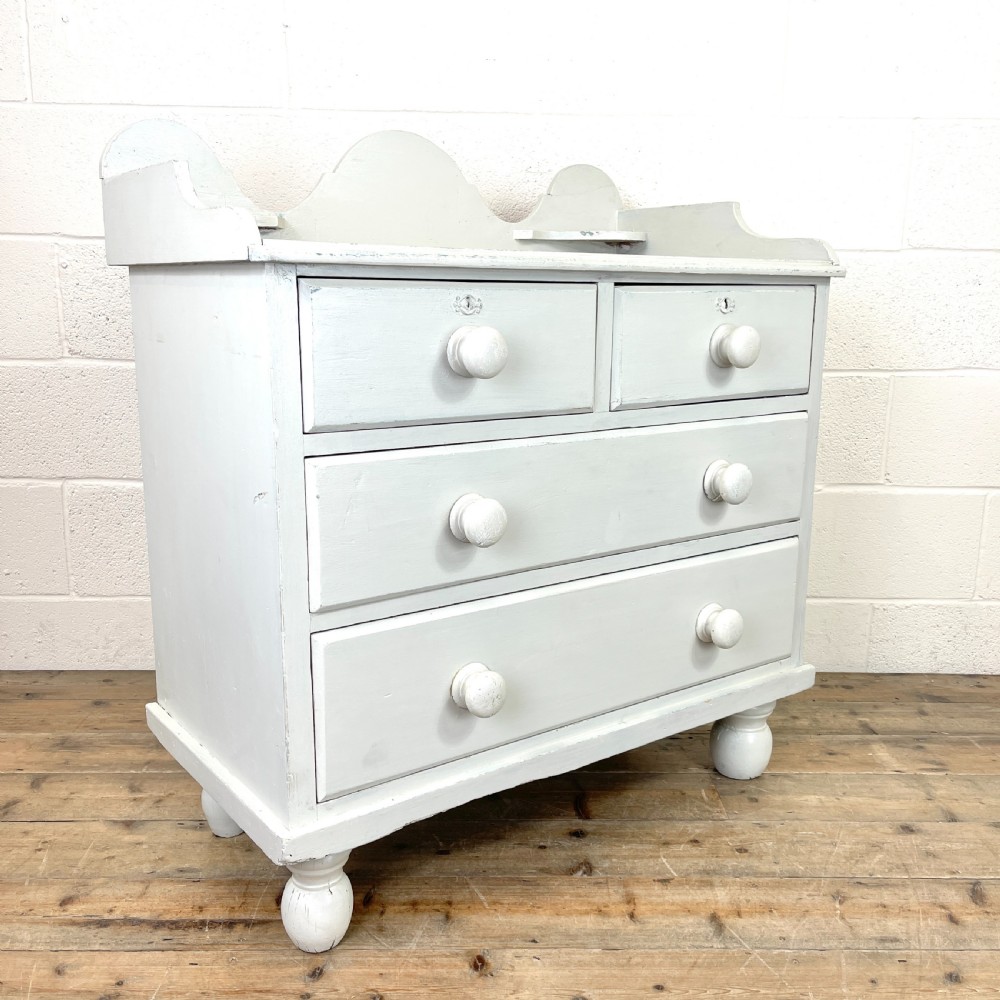 Painted Victorian Pine Chest of Drawers