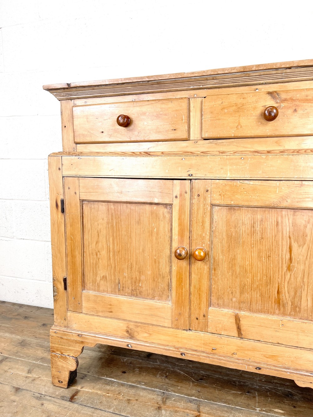 Unusual Antique Victorian Pine Cupboard View IV