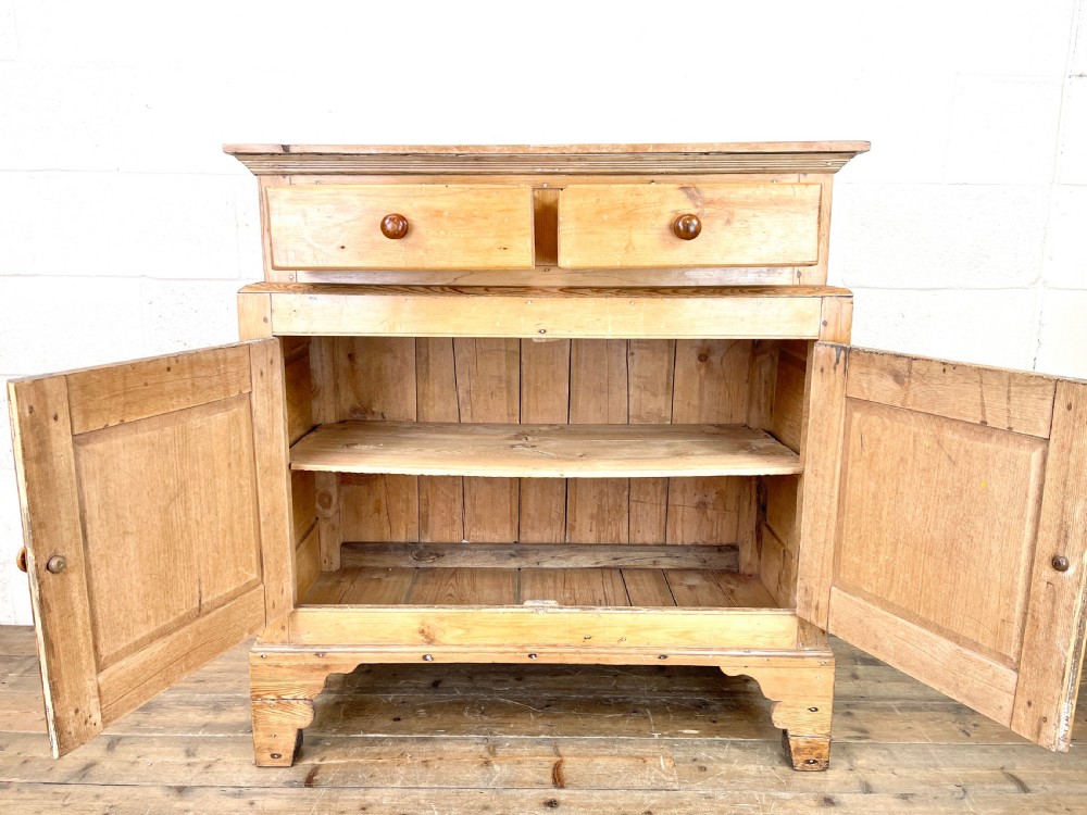 Unusual Antique Victorian Pine Cupboard View VI
