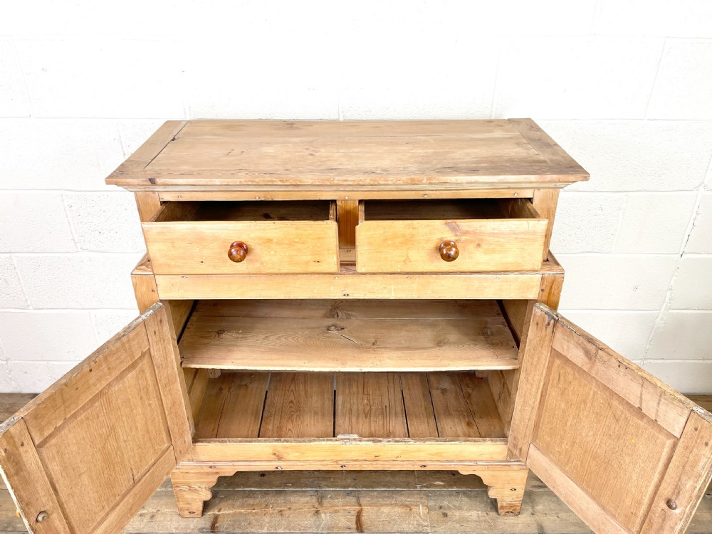 Unusual Antique Victorian Pine Cupboard View VII