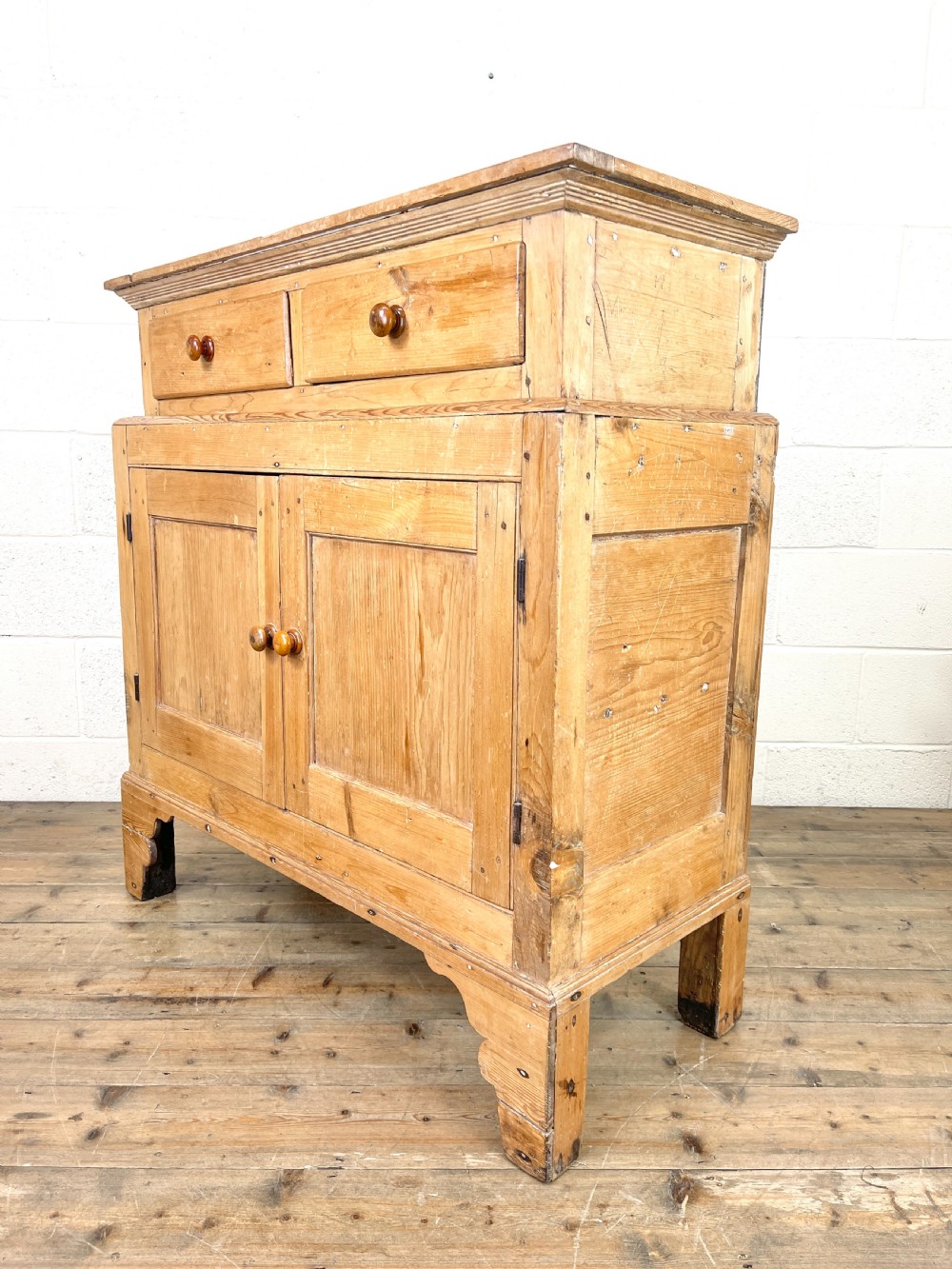 Unusual Antique Victorian Pine Cupboard View VIII