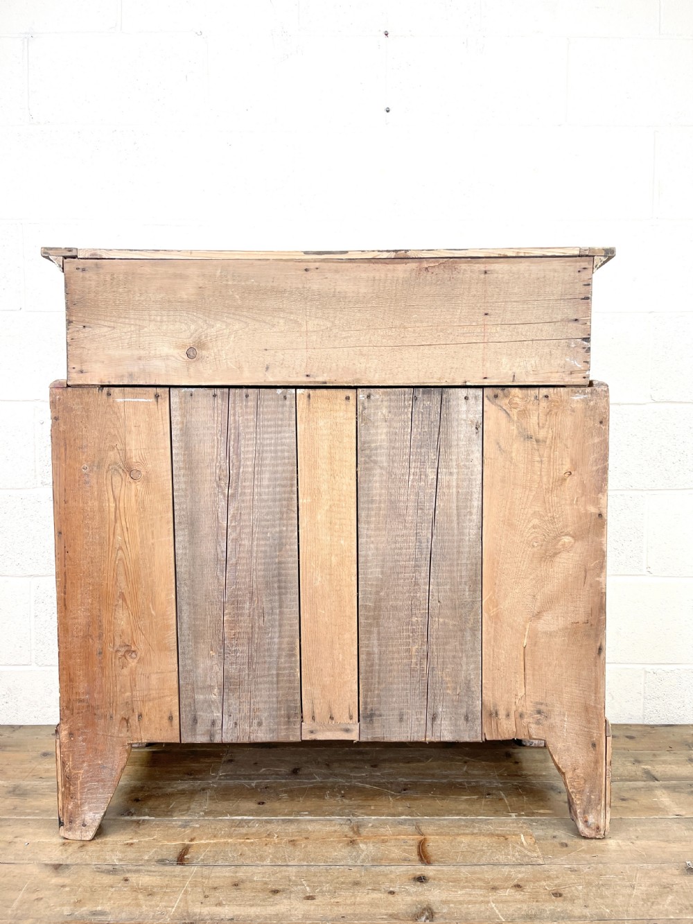 Unusual Antique Victorian Pine Cupboard View X