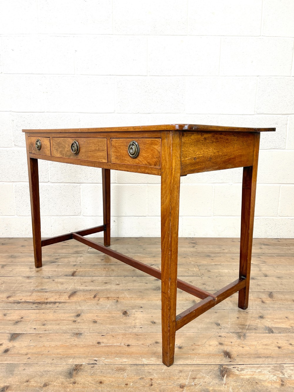Antique Mahogany Side Table with Drawers View VII