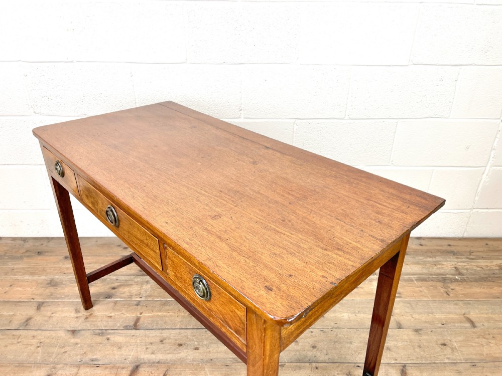 Antique Mahogany Side Table with Drawers View VIII