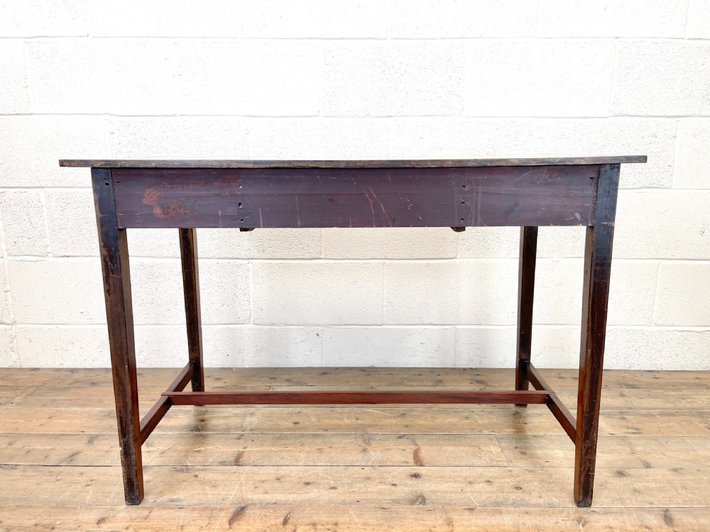 Antique Mahogany Side Table with Drawers View X