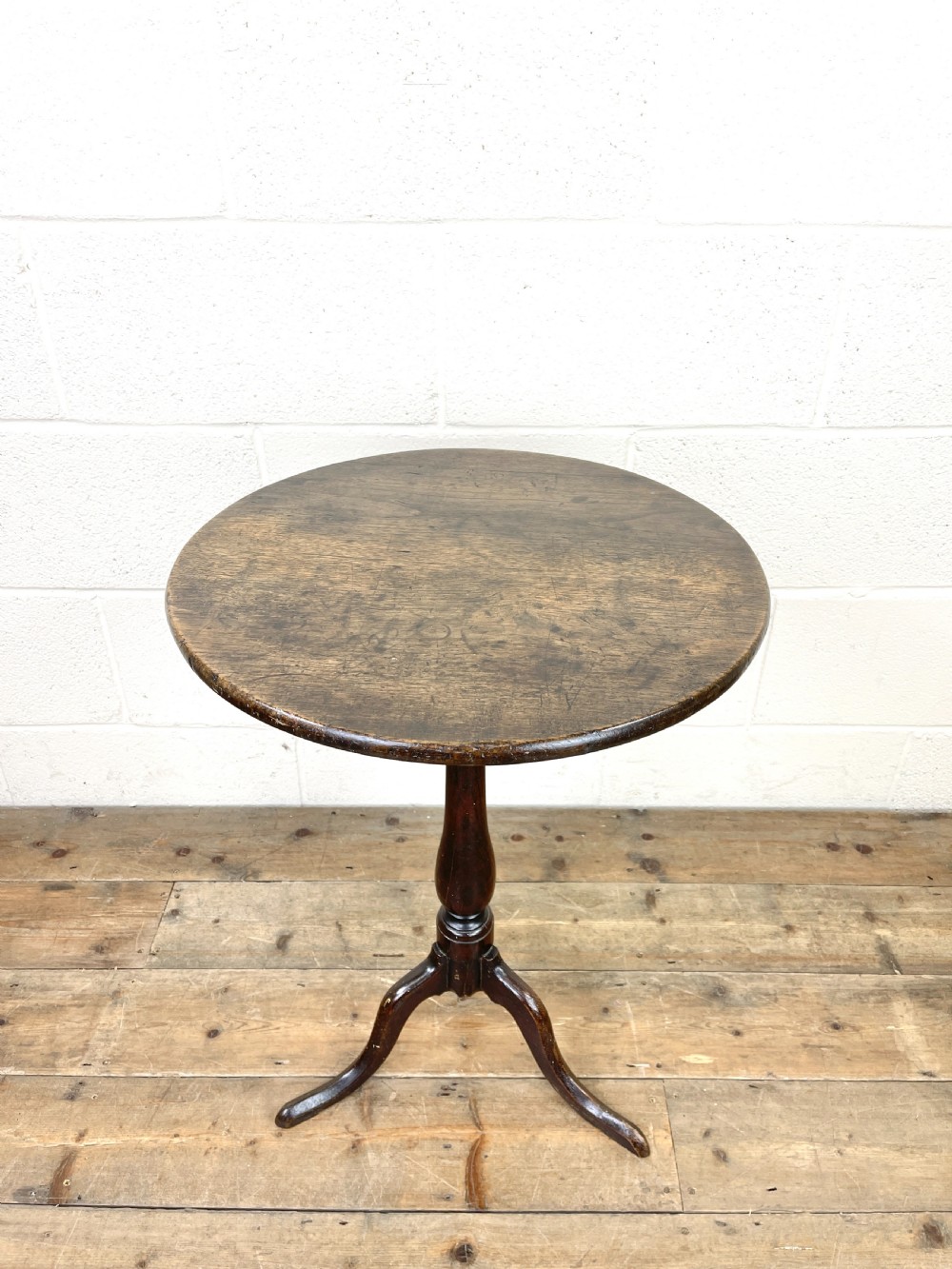 Small Georgian Oak Tripod Side Table View II