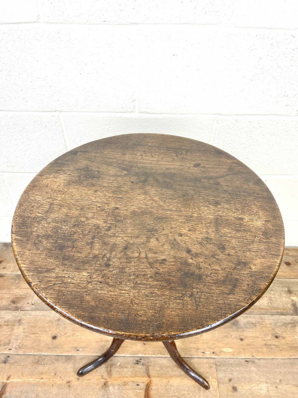 Small Georgian Oak Tripod Side Table View III