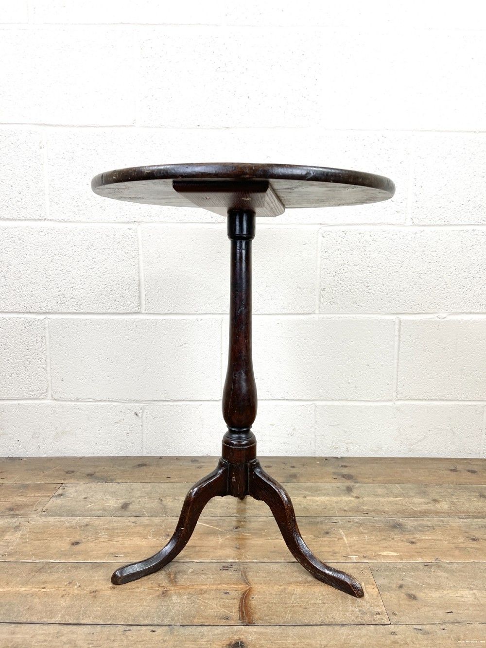 Small Georgian Oak Tripod Side Table View IV