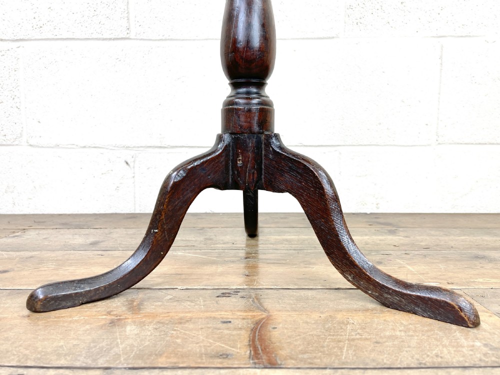 Small Georgian Oak Tripod Side Table View V