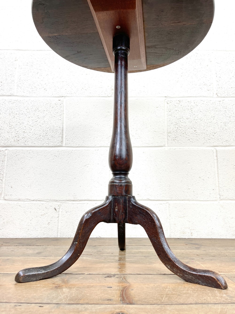 Small Georgian Oak Tripod Side Table View VI