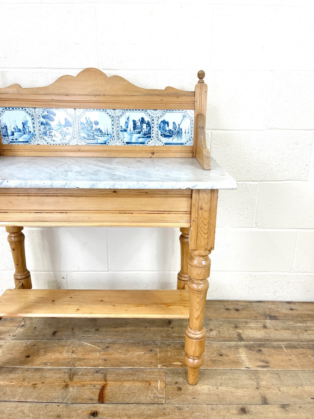Antique Pine and Marble Washstand View III