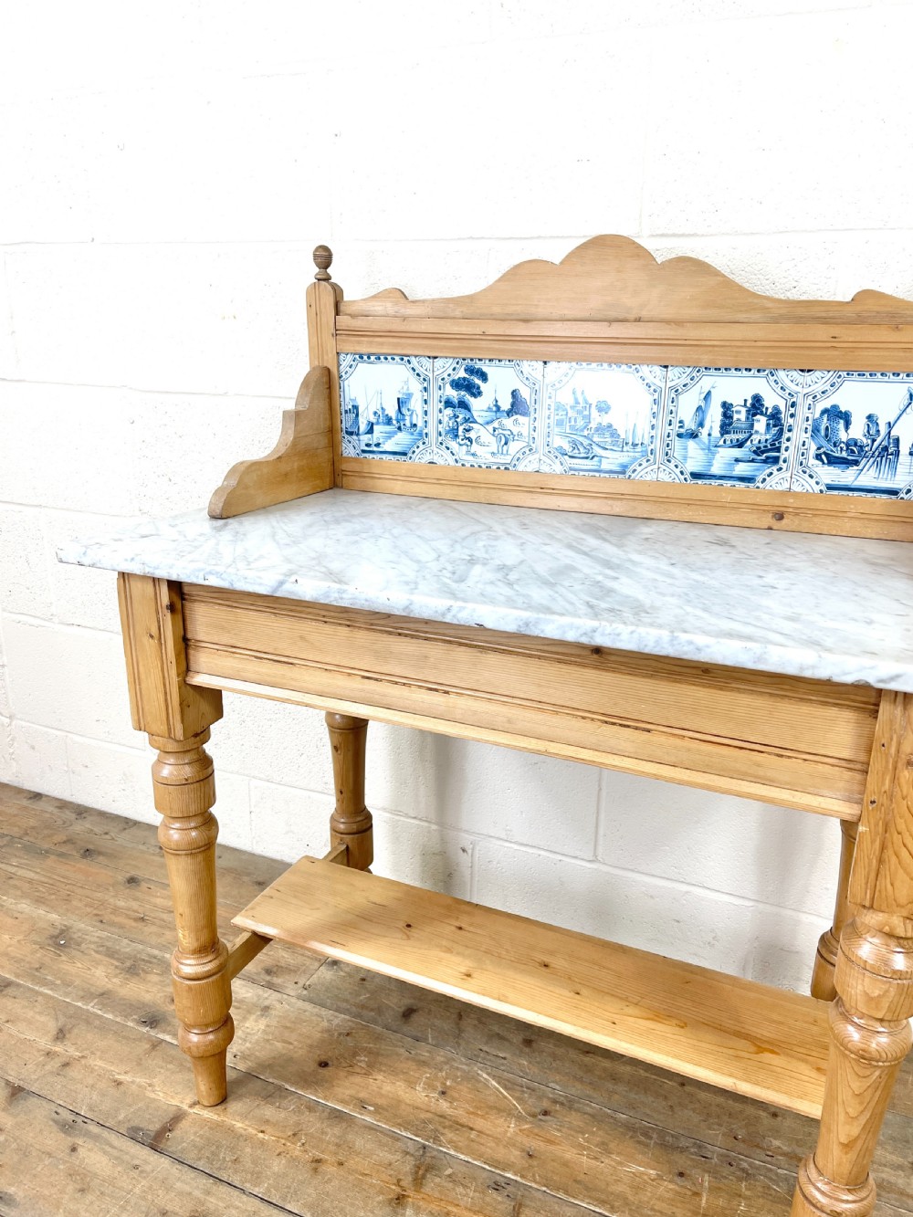 Antique Pine and Marble Washstand View IV