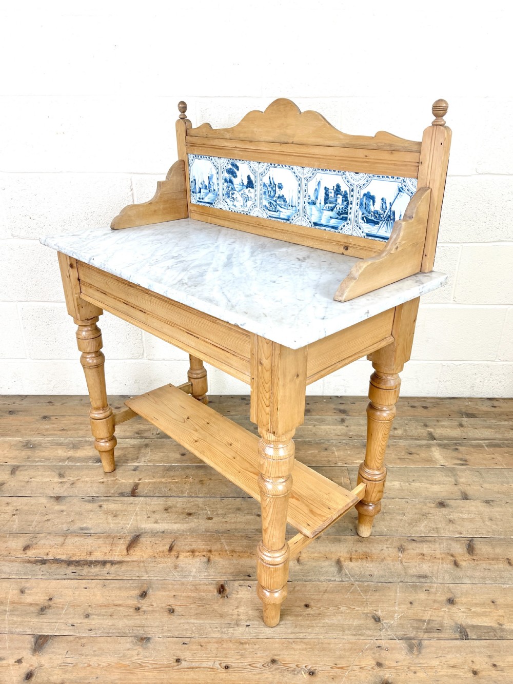 Antique Pine and Marble Washstand View VII