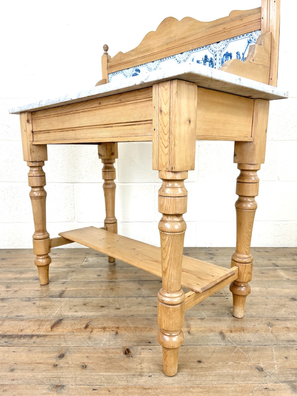 Antique Pine and Marble Washstand View IX