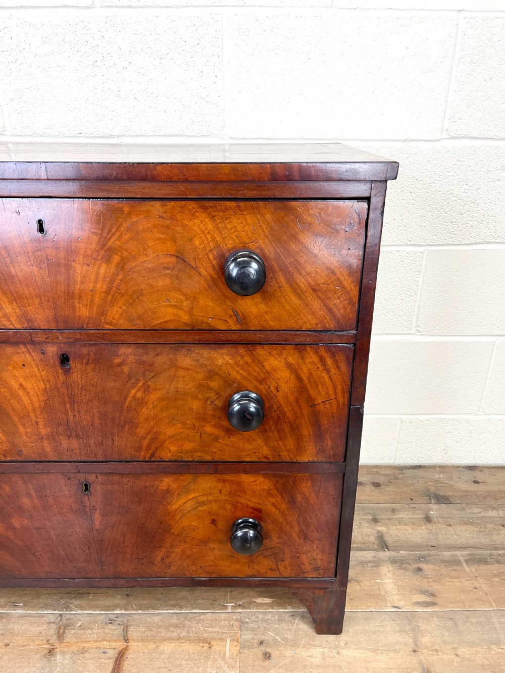 Small Two Part Antique Mahogany Chest of Drawers View IV