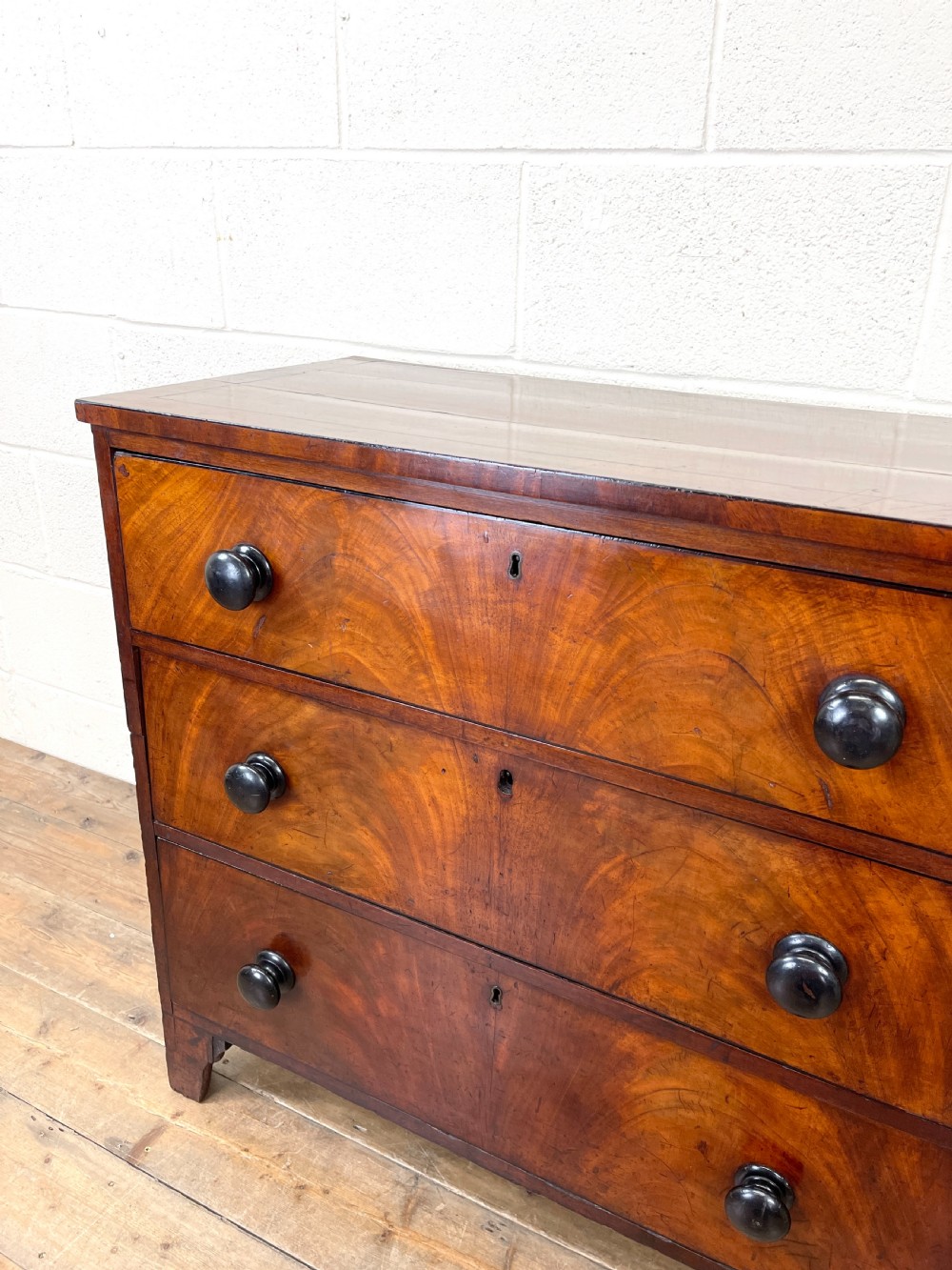 Small Two Part Antique Mahogany Chest of Drawers View V