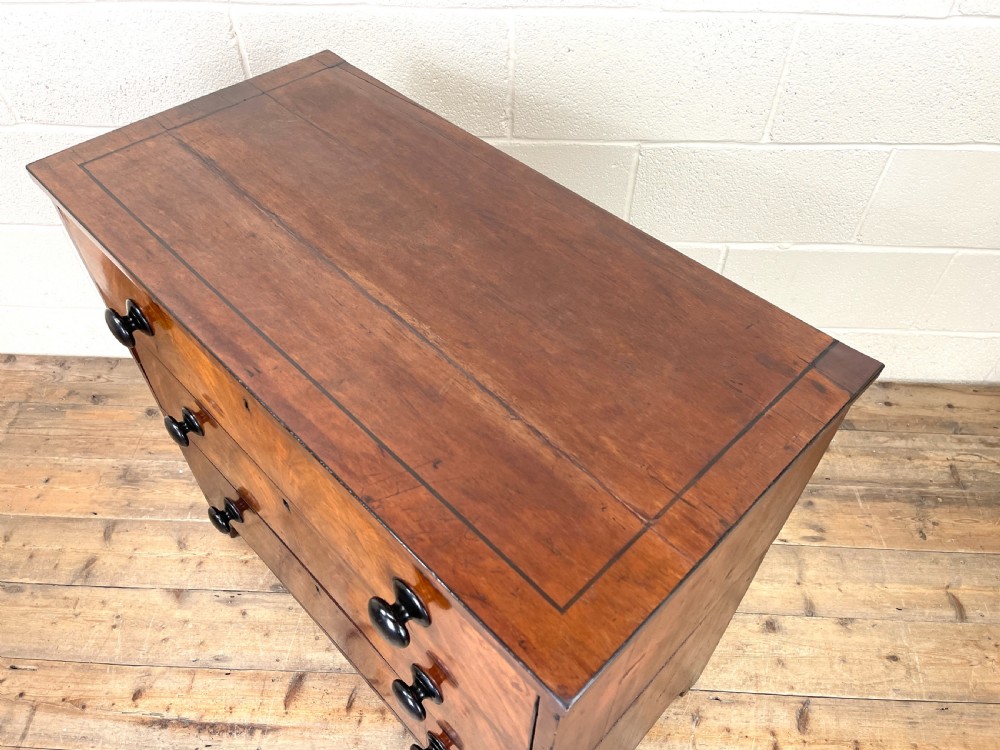 Small Two Part Antique Mahogany Chest of Drawers View VII