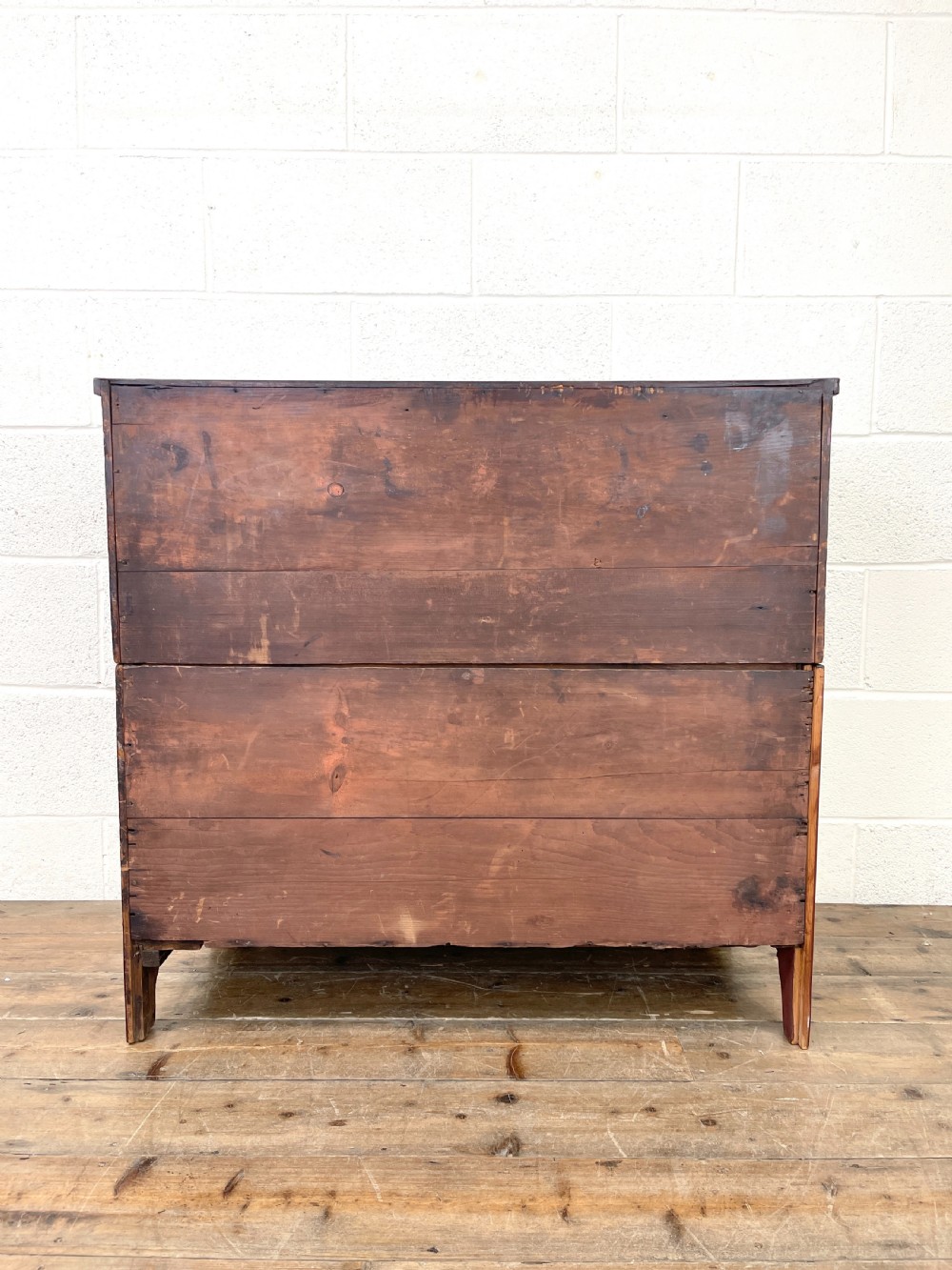Small Two Part Antique Mahogany Chest of Drawers View IX