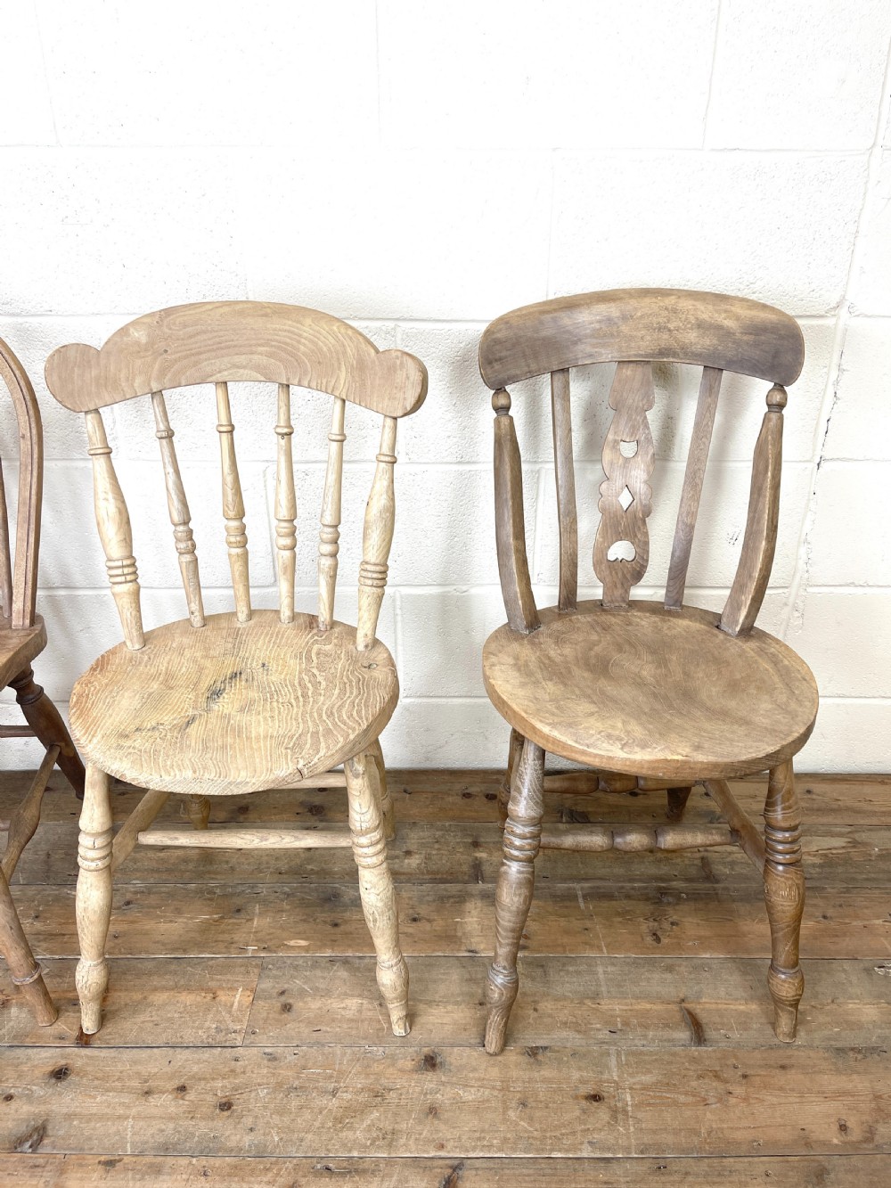 Four Mix and Match Farmhouse Kitchen Chairs  View IV