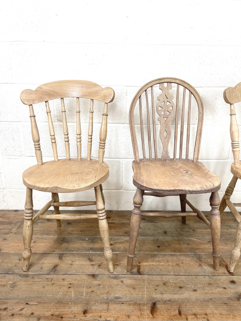 Four Mix and Match Farmhouse Kitchen Chairs  View VII