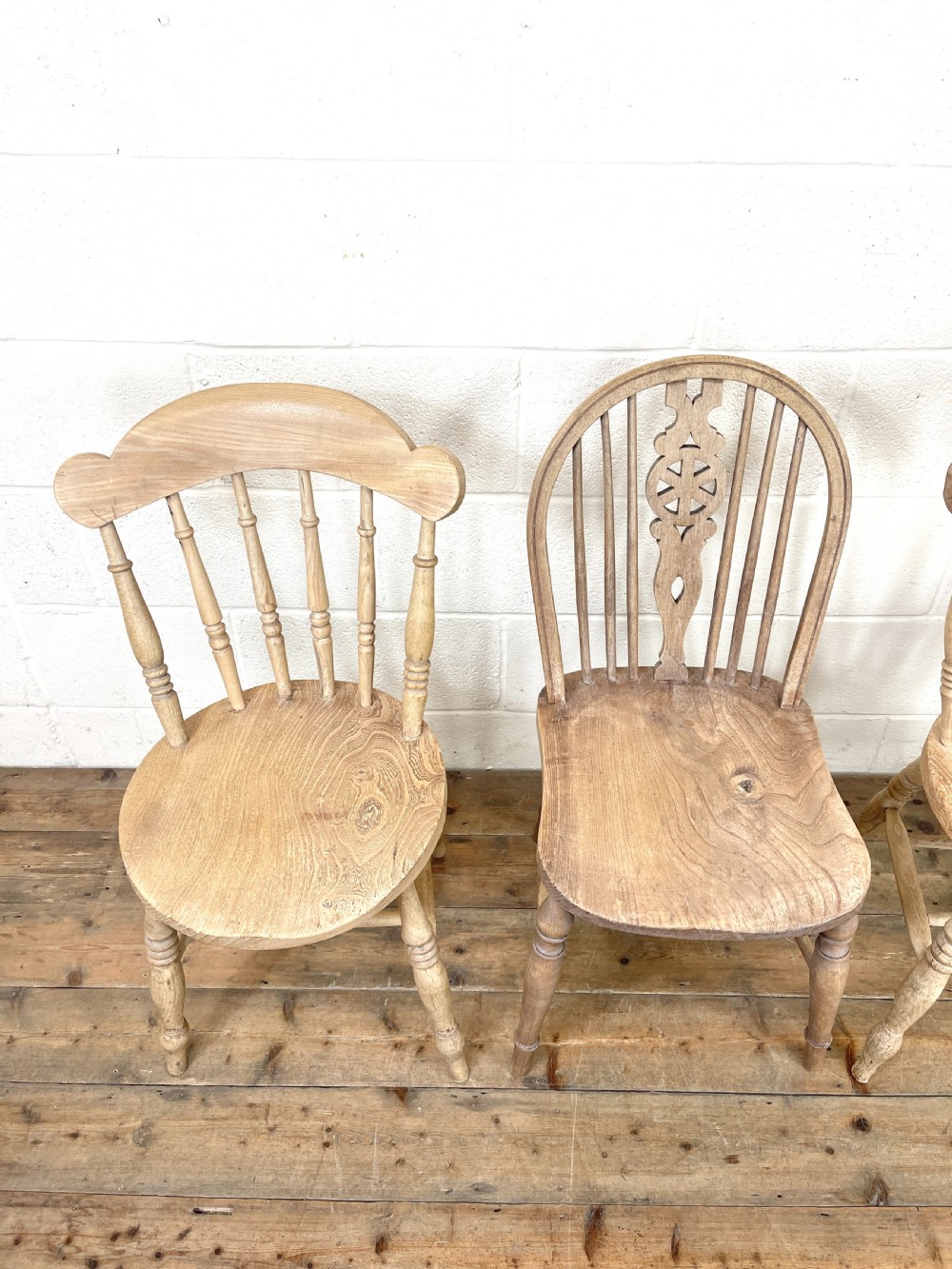 Four Mix and Match Farmhouse Kitchen Chairs  View VIII