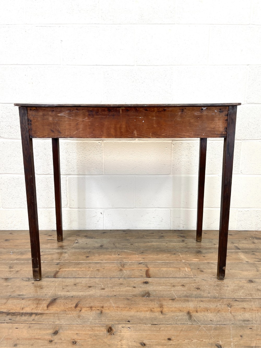 Antique Georgian Oak Side Table with Drawer View X