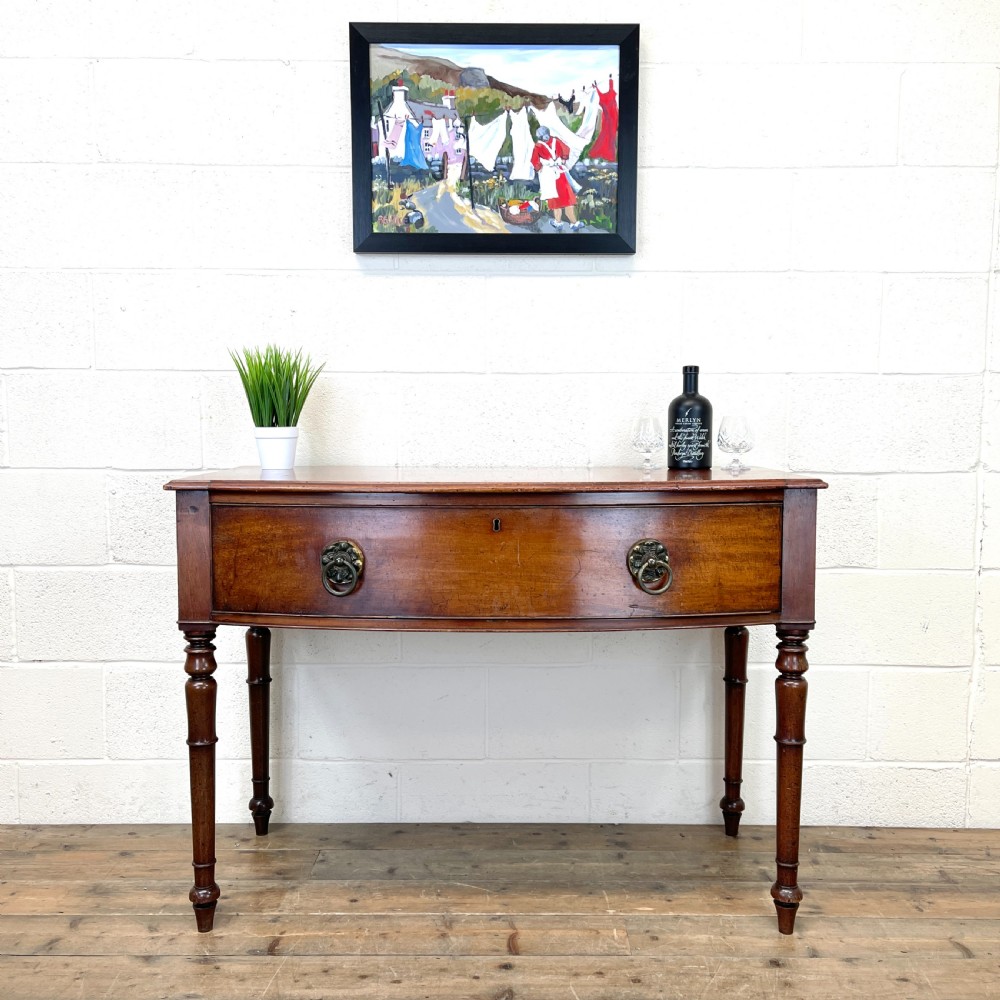 Antique Mahogany Bow Front Side Table View II