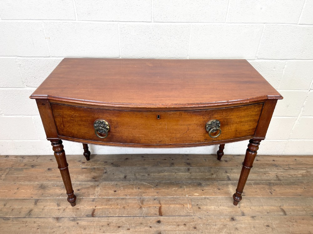 Antique Mahogany Bow Front Side Table View III
