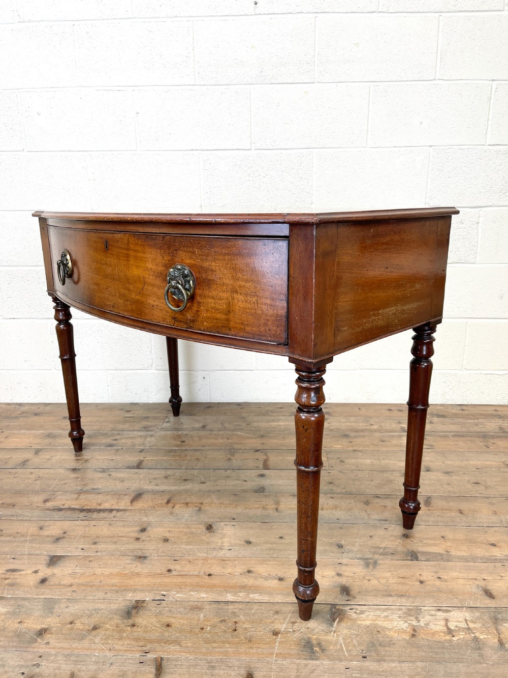 Antique Mahogany Bow Front Side Table View VI