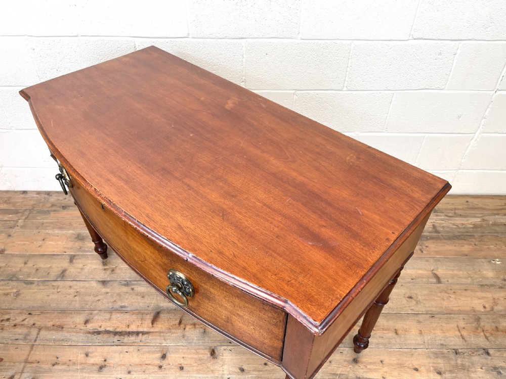 Antique Mahogany Bow Front Side Table View VII
