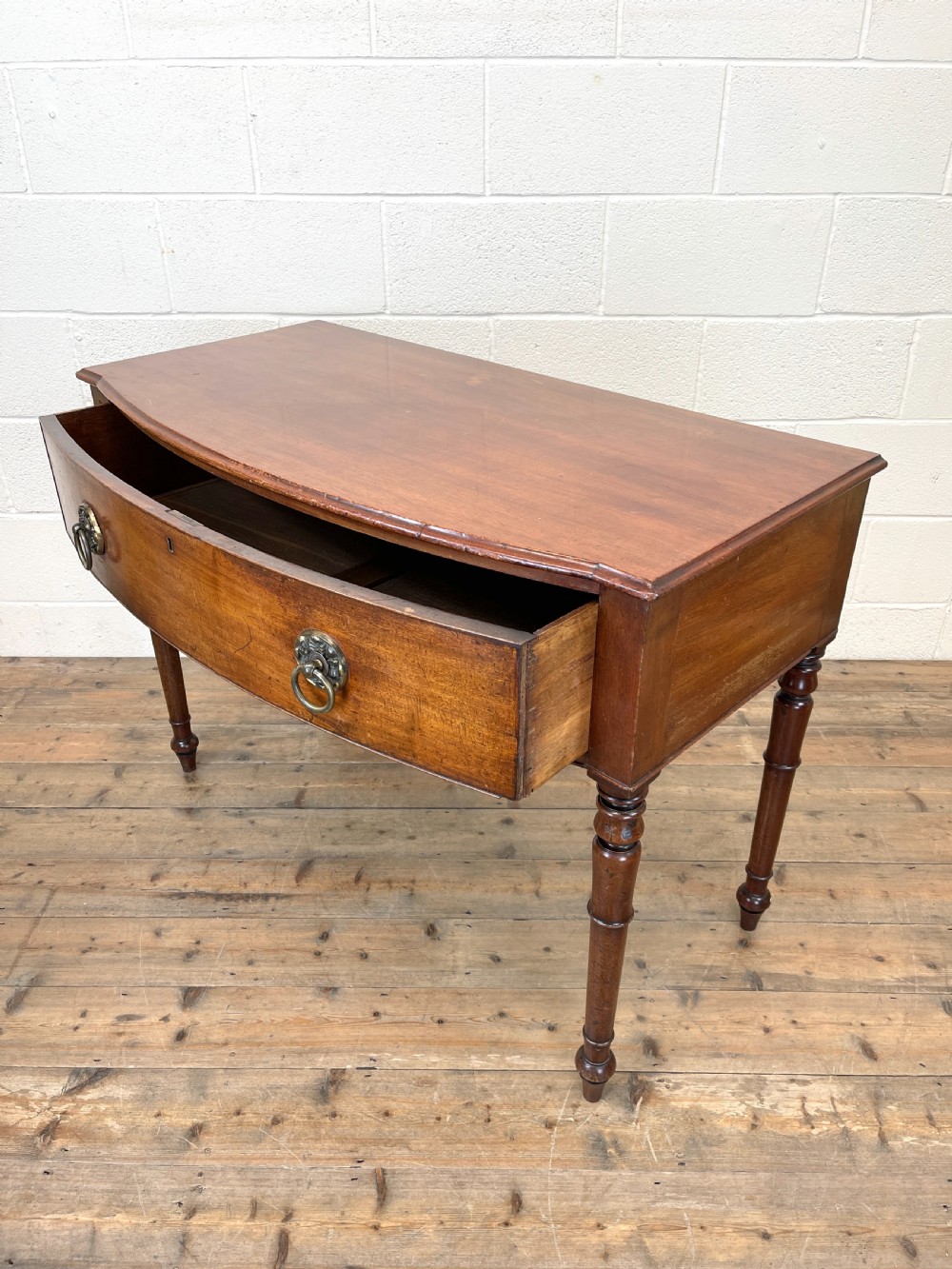 Antique Mahogany Bow Front Side Table View VIII