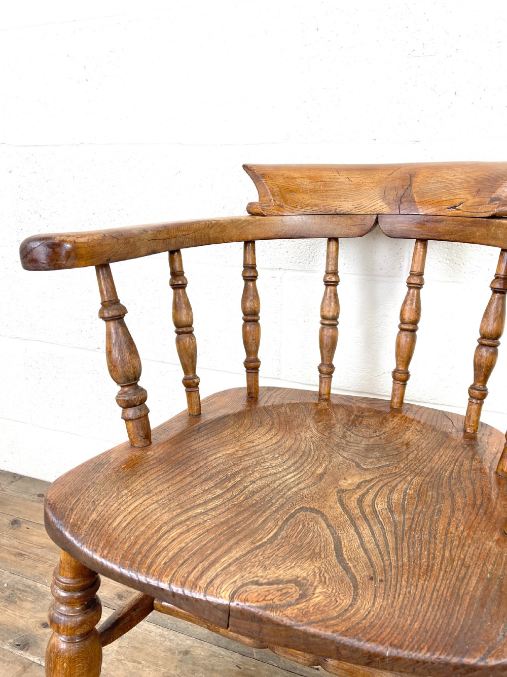 Antique Beech and Elm Smoker’s Bow Chair View III