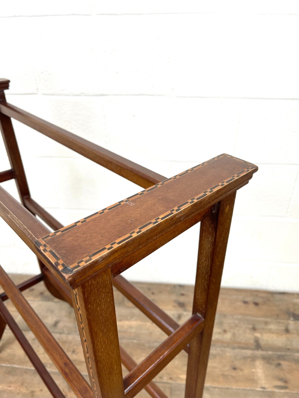 Edwardian Inlaid Mahogany Towel Rail View VII